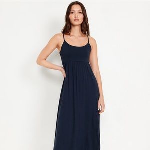 NWT OLD NAVY Fit & Flare Cami Midi DRESS Color: In The Navy